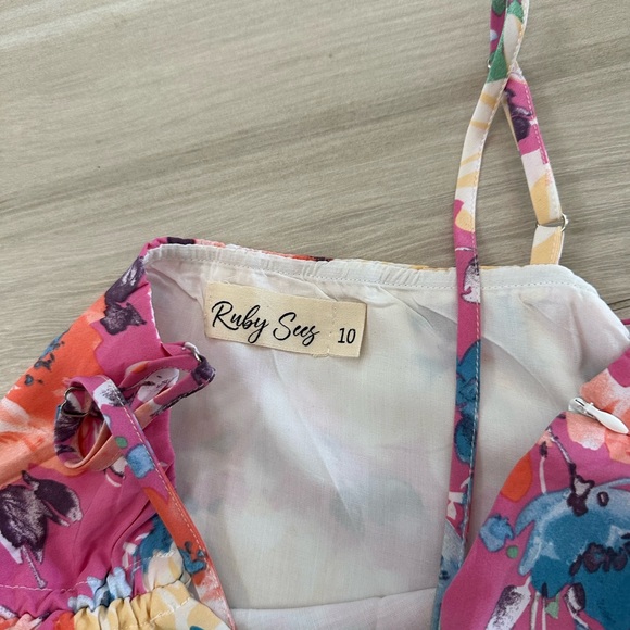 Hello Molly Pink Floral Midi Dress - Picture 12 of 12